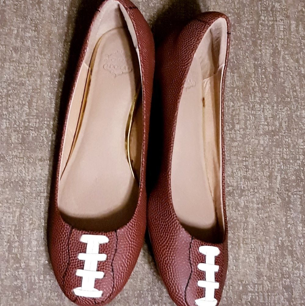 Charis & Doxa Touchdown Flats / Women Size 9 Brown Football Shoes - Picture 10 of 11